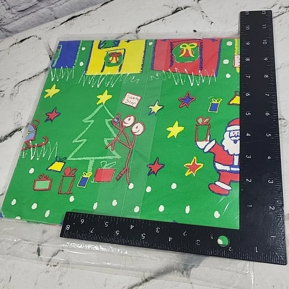 Vintage 90s Christmas Wrapping Paper Lot Of 2 Pack 3 Sheets Each 1.67ft X‎ 2.5ft